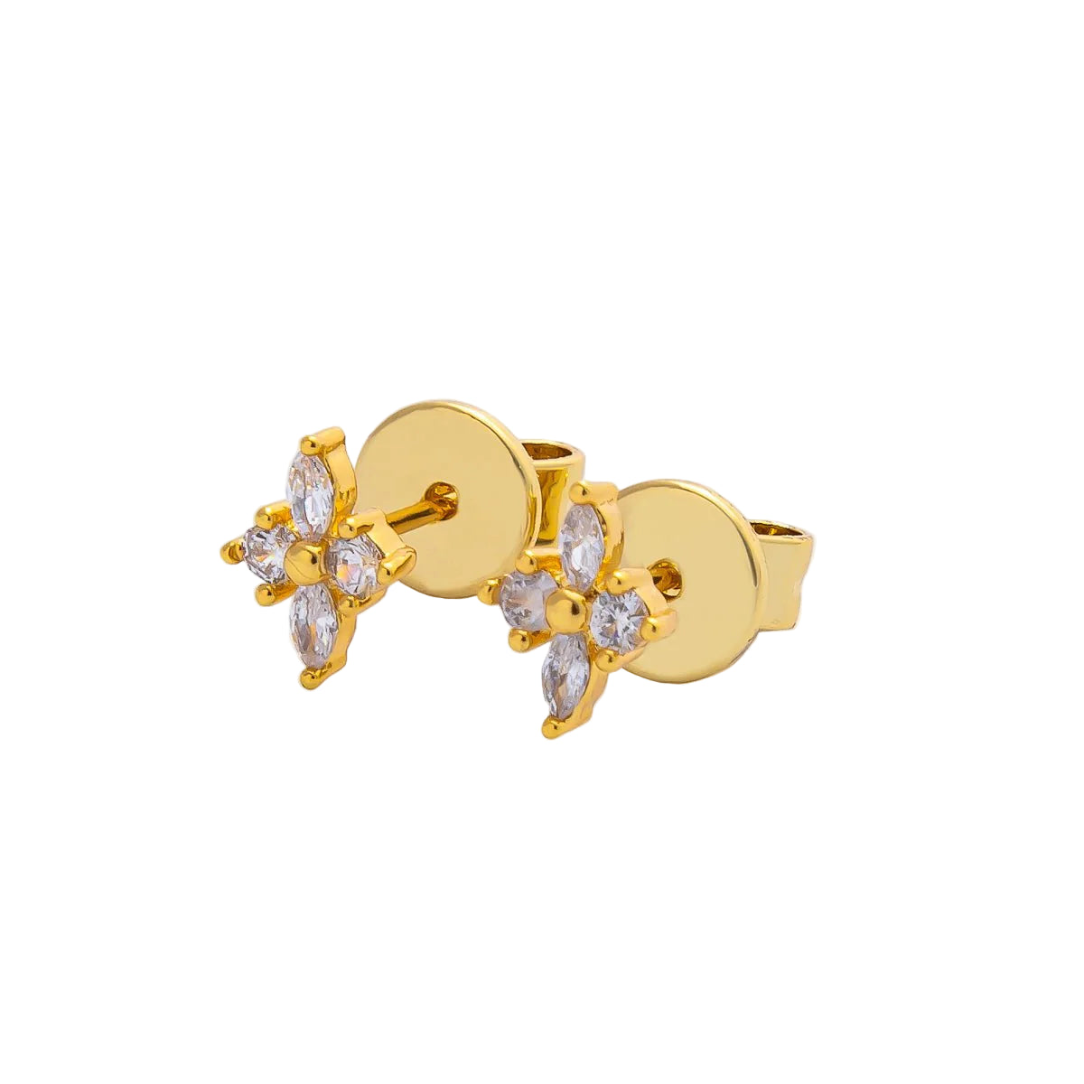 18K Marquise Star Studs