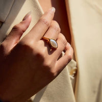 18K Marquise Shape Resin Ring