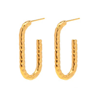 Lava U-shaped Hoops in 18K Gold-Plating