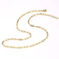 18K Classic Medium Paper Clip Necklace
