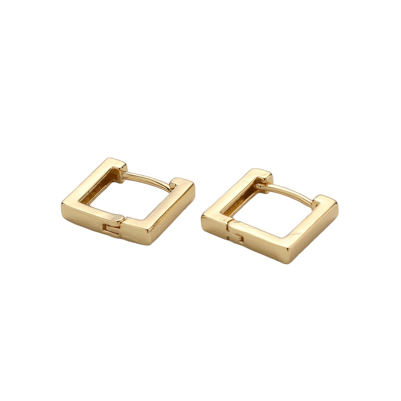 24K Gold Filled Square Huggie Earrings