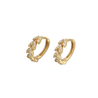 18K Vermeil Dainty Arrow CZ Huggies