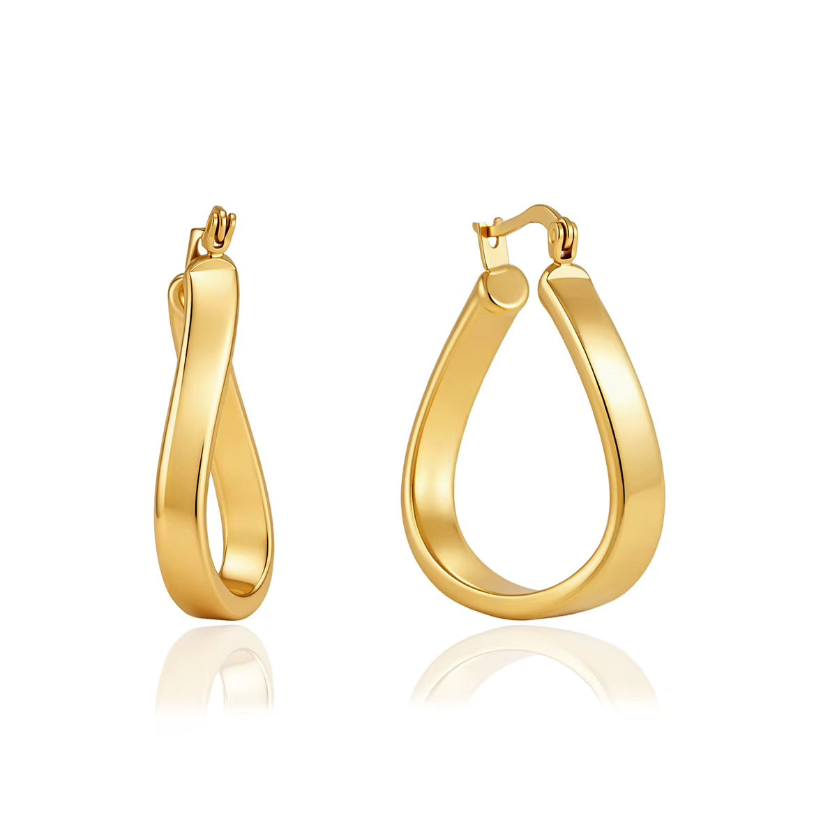 18K Winding Hoops
