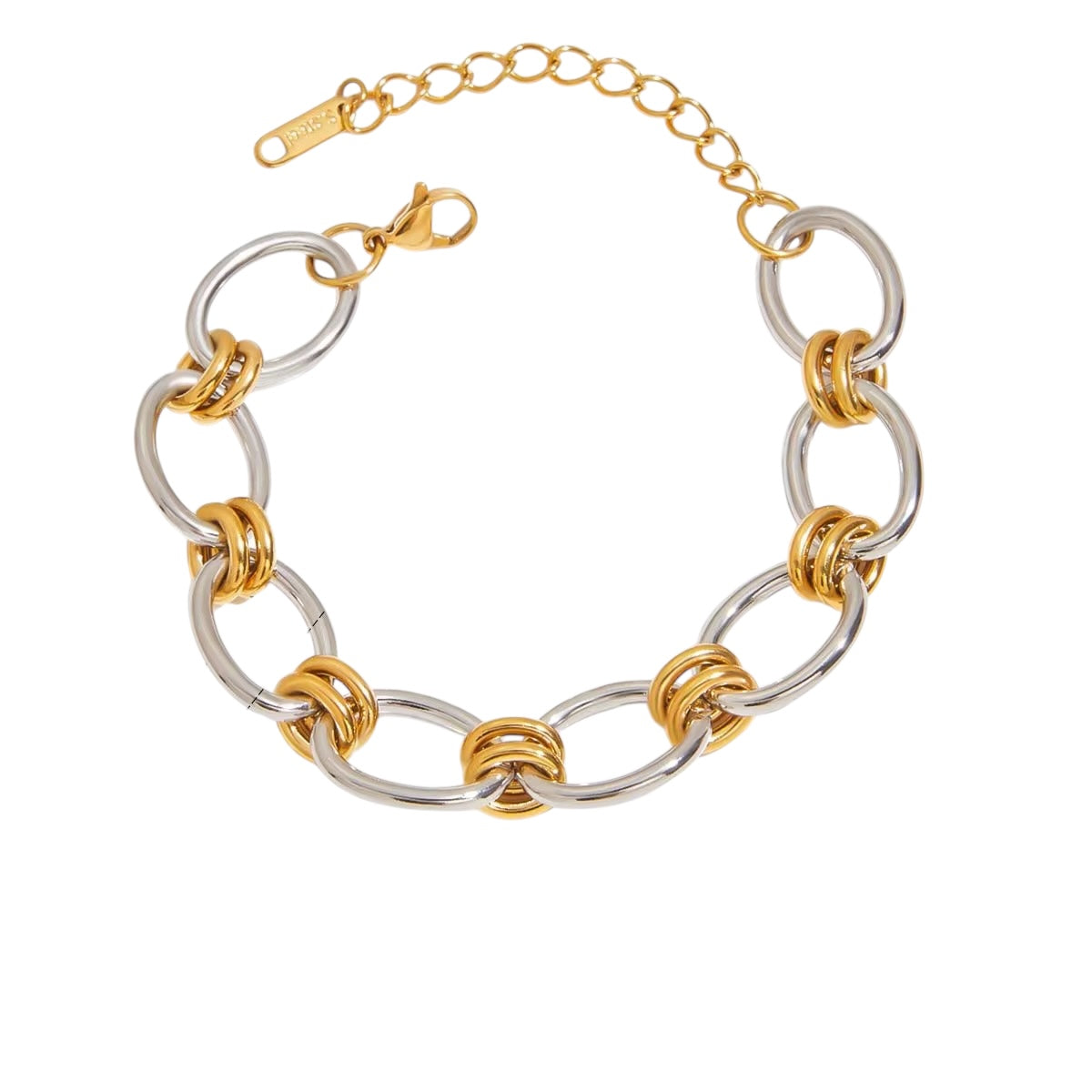 Two Tome Oval Links Bracelet
