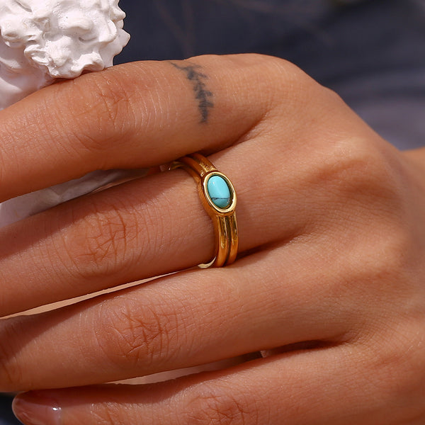 18K Turquoise Ring