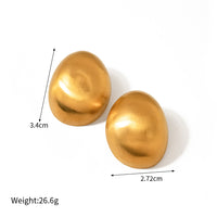 18K Statement Oval Studs