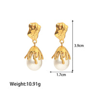 18K Statement Baroque Drop Pearl Earrings