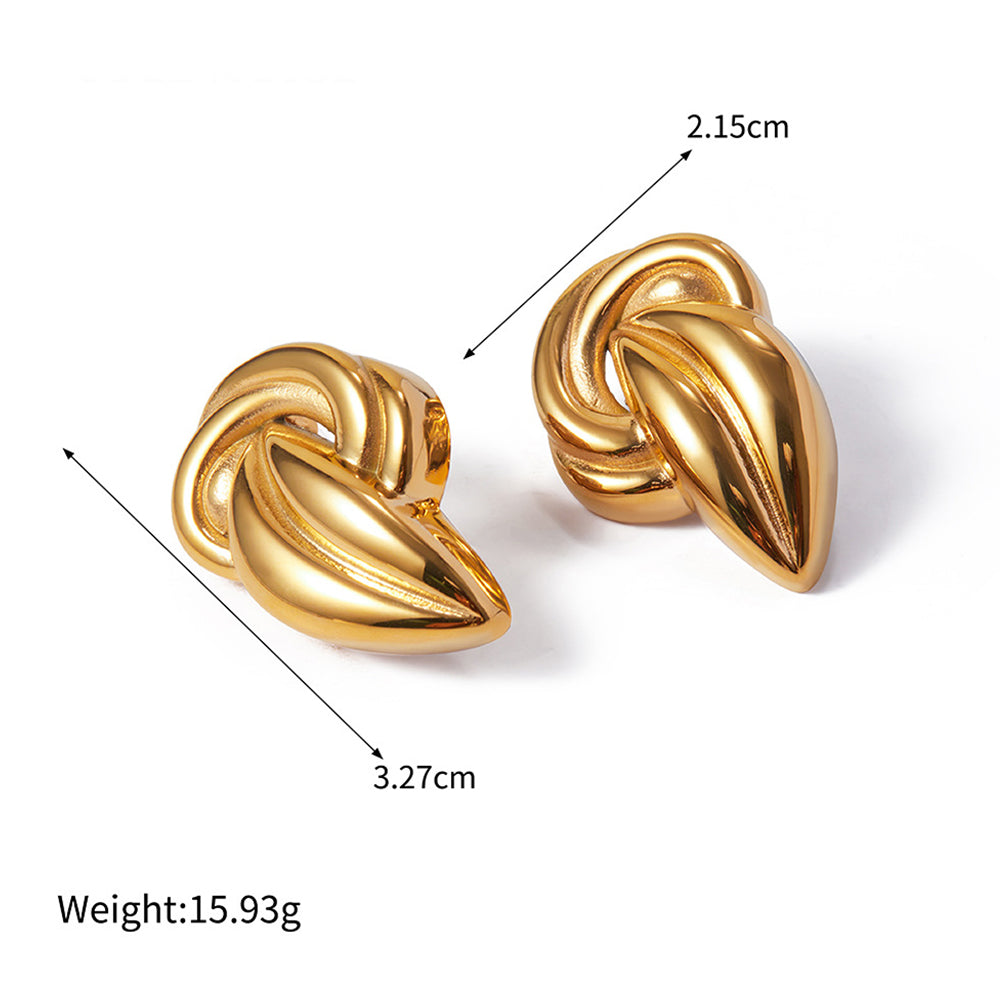 18K Twisted Knot Statement Studs