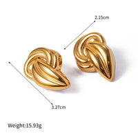 18K Twisted Knot Statement Studs