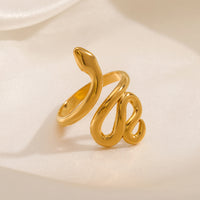 18K Smooth Snake Ring