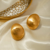 18K Statement Oval Studs