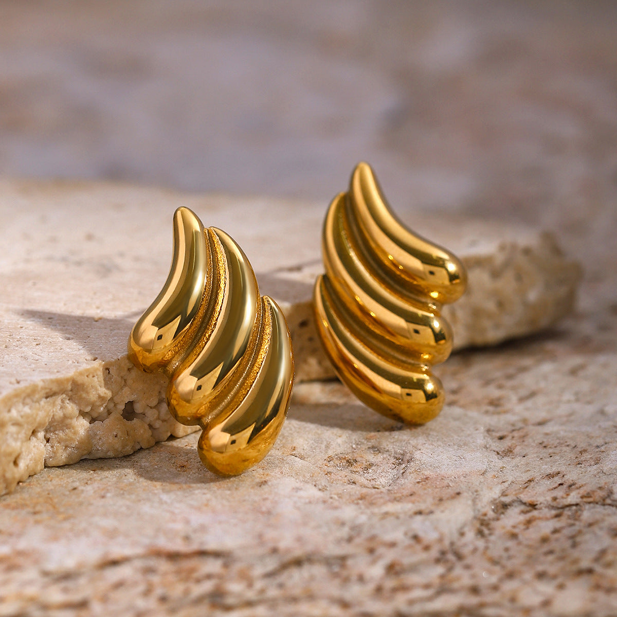 18K Statement Water Drop Studs