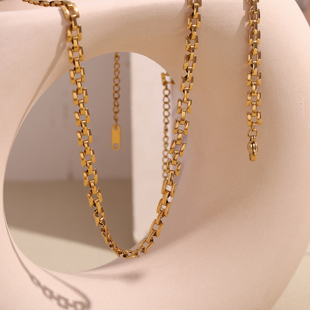 18K Square Chain Necklace