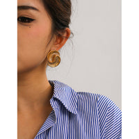 18K Statement Double Spiral Studs