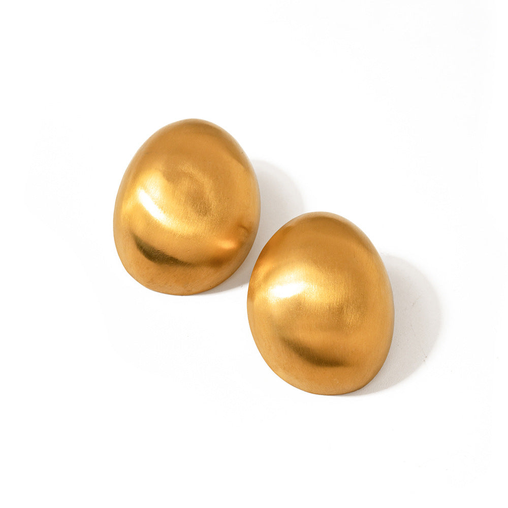 18K Statement Oval Studs