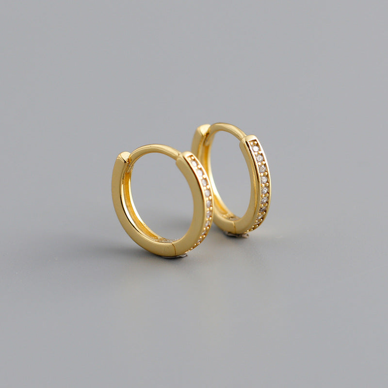 18K Vermeil Dainty CZ Mini Hoop