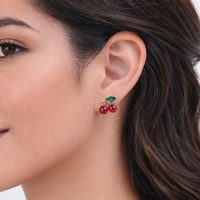18K Gold Filled Cherry Studs
