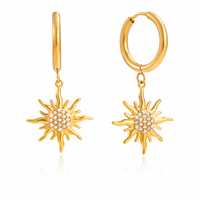 18K Statement Sunburst Huggies