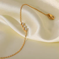 18K Dainty Arrow CZ Bracelet