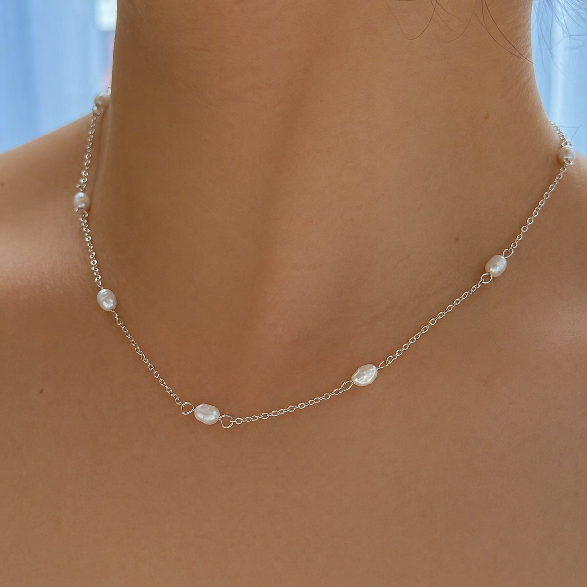 SilverDainty Fresh Water Pearl Necklace