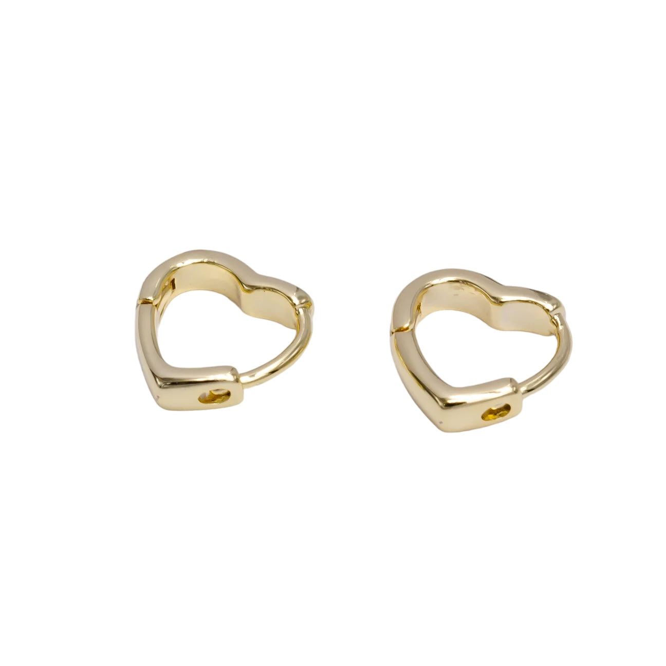 14K Dainty Gold Filled 10mm Heart Cartilage Huggie Earrings