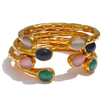18K Cat Eye Bangles