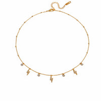 18K Dainty Thunder Charm Necklace
