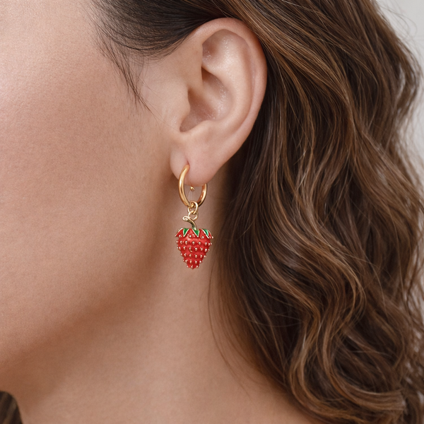 18K Strawberry Huggies