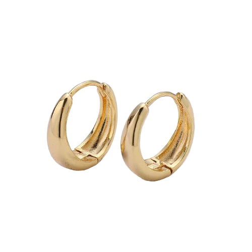 14K Classic Round Huggies