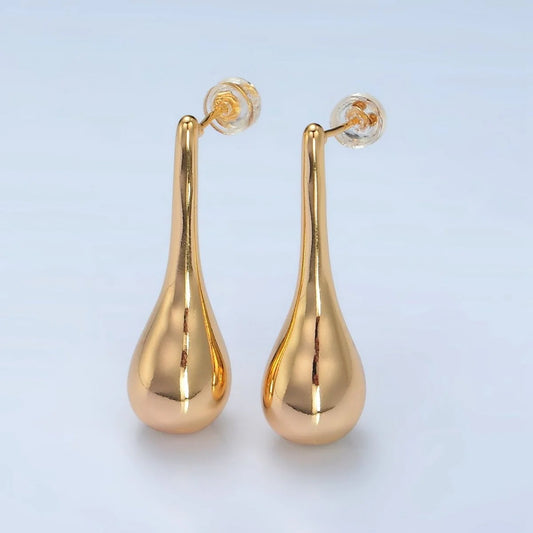 14K Gold Filled Thin Teardrop Earrings