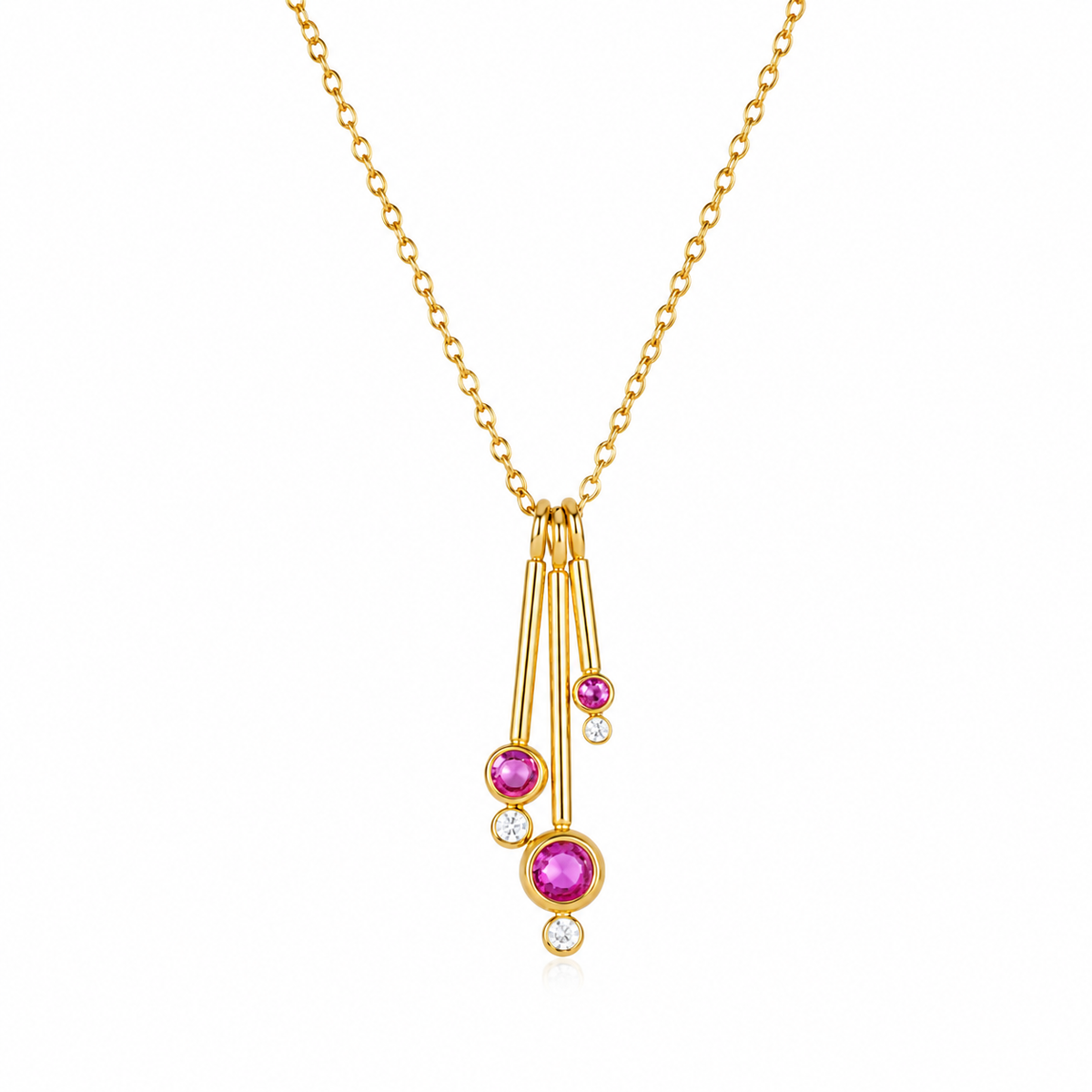 18K Ruby Drop Necklace
