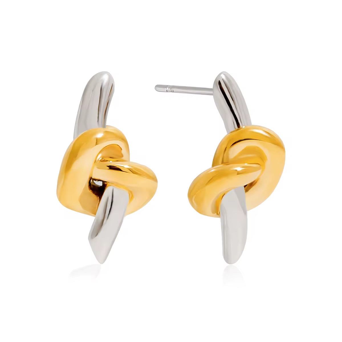 Two Tone Twist Earrings