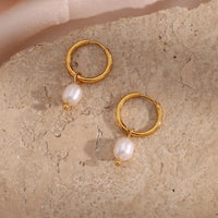 18K Classic Pearl Drop Earrings