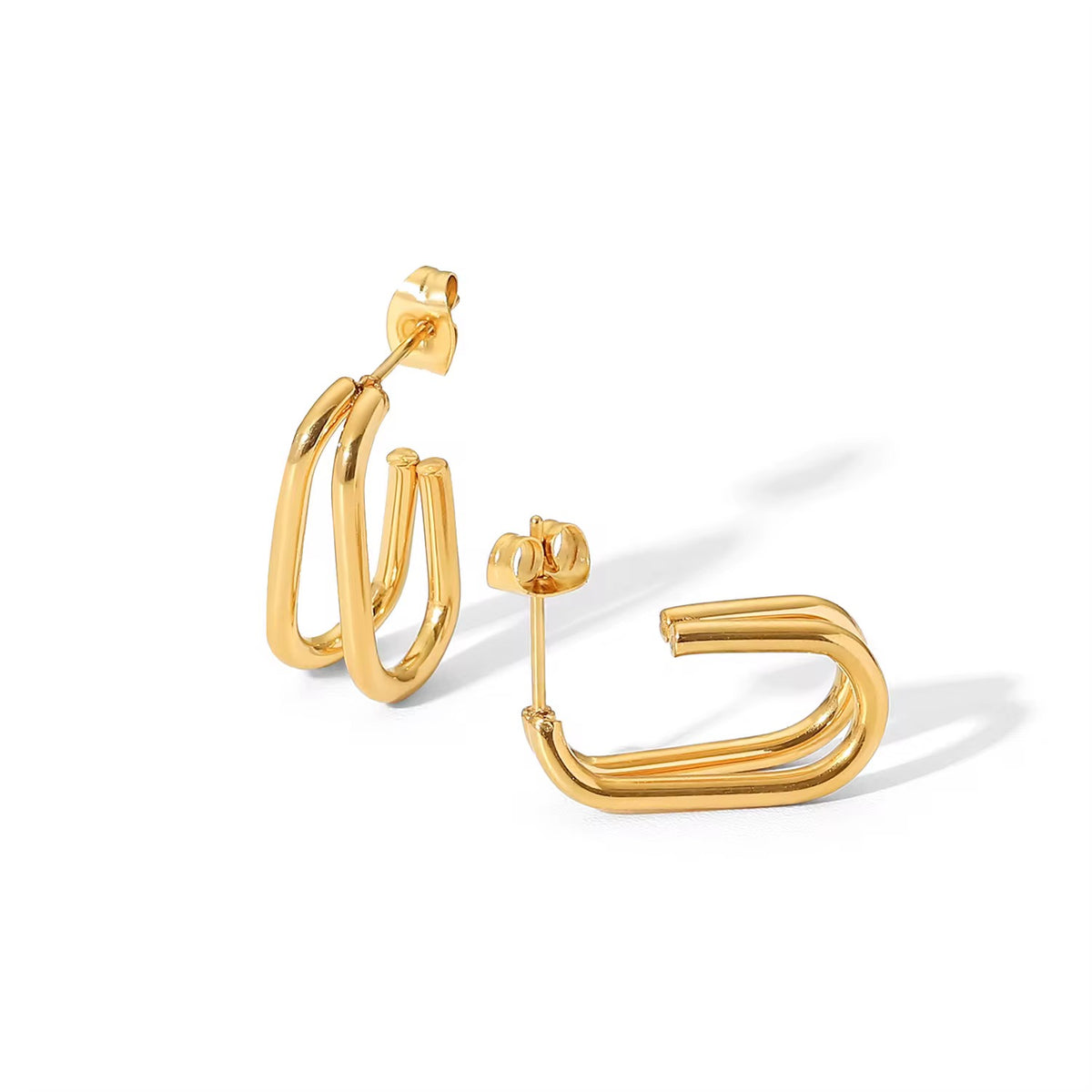 18K Split Open Earrings