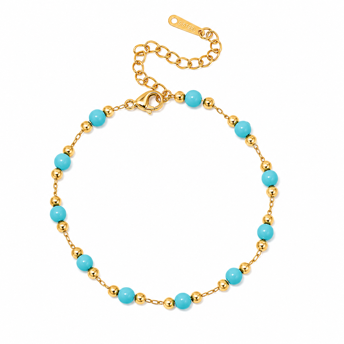 18K Turquoise Beads Bracele