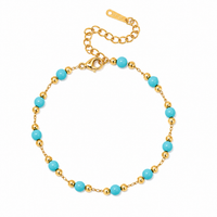 18K Turquoise Beads Bracele