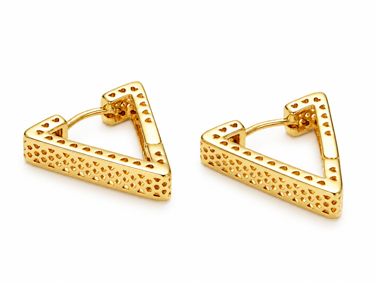 18K Triangle Mesh Hoops