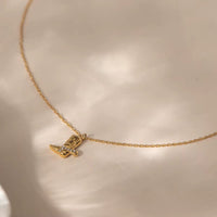 18K Dainty Rodeo Cowboy Boots Necklace