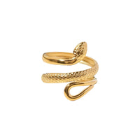 18K Snake Textured Wrap Ring
