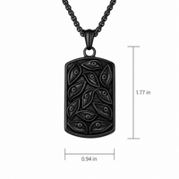 Atlas Pendant Necklace - Black