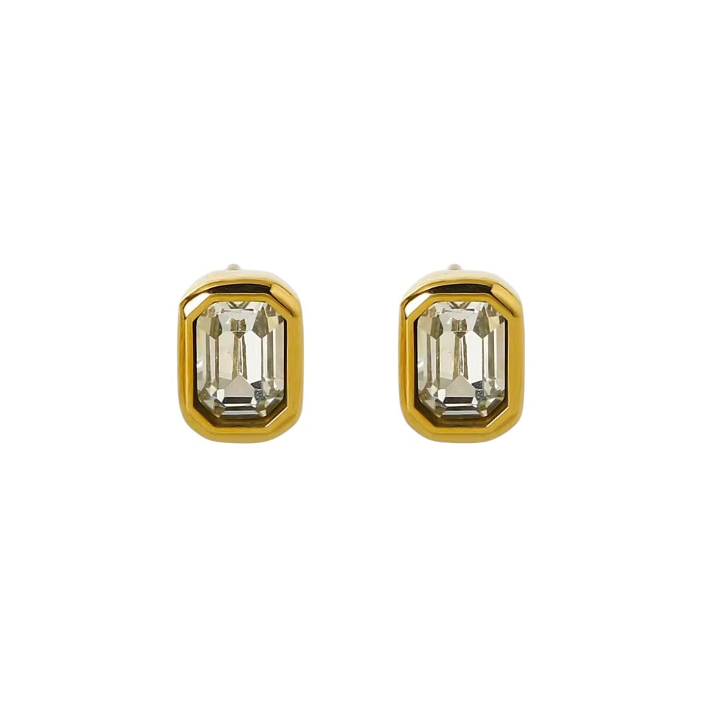 18K Baguette Studs