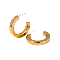 Classic Smooth Hoops in 18K Gold-Plating or Silver