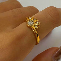 18K Sun Marquise Open Ring