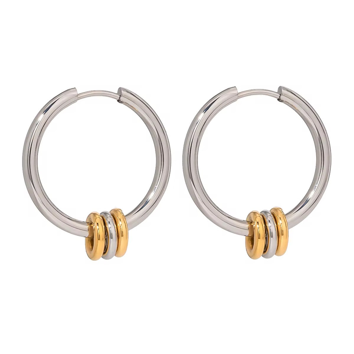Two Tone Ring Hoops