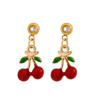 18K Cherry CZ Dangles