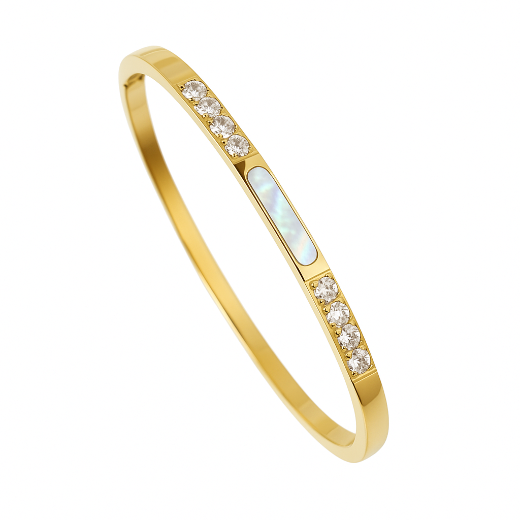 18K Monah Mother of Pearl Bangle