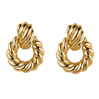 14K Gold Filled French Twist Croissant Earrings