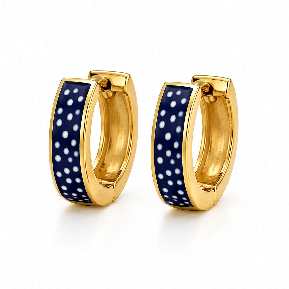 16K Blue Dotted 12mm Huggies