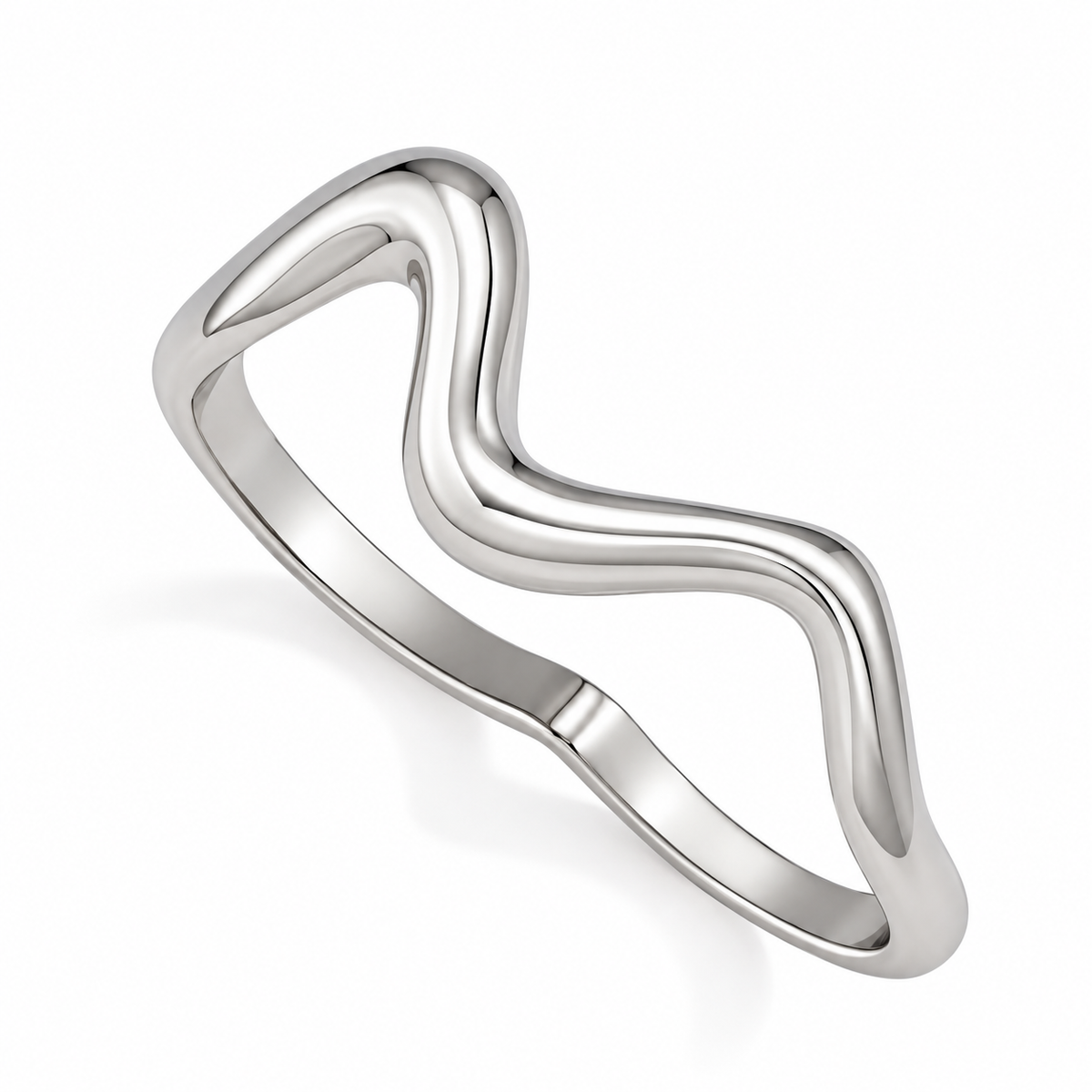 Silver Connected Rings
