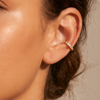 18K Half CZ Ear Cuffs